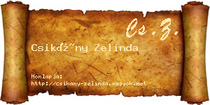 Csikány Zelinda névjegykártya